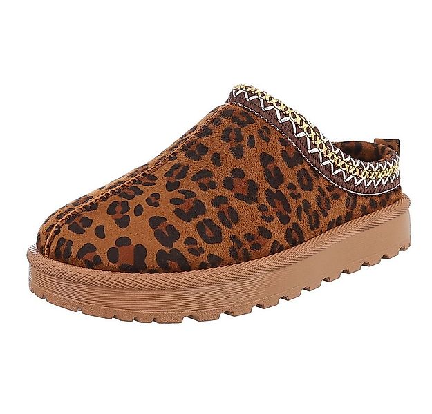 Ital-Design Bequeme Clogs für Damen mit dekorativen Details Snowboots (9045 günstig online kaufen