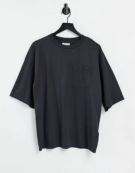 Topshop – Jungenhaftes T-Shirt in Anthrazit-Grau günstig online kaufen