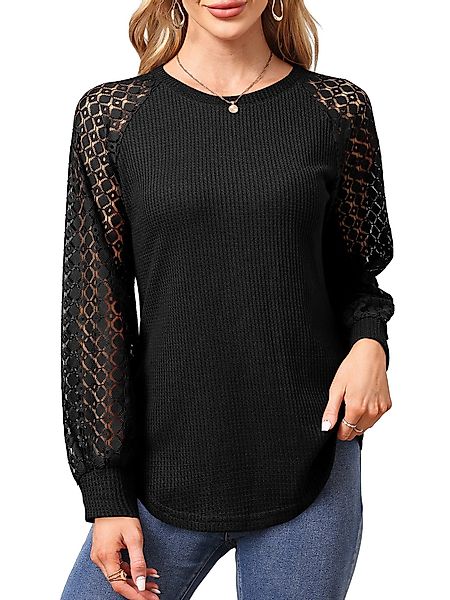 Beluring Langarmshirt Damen Langarm Bluse mit günstig online kaufen