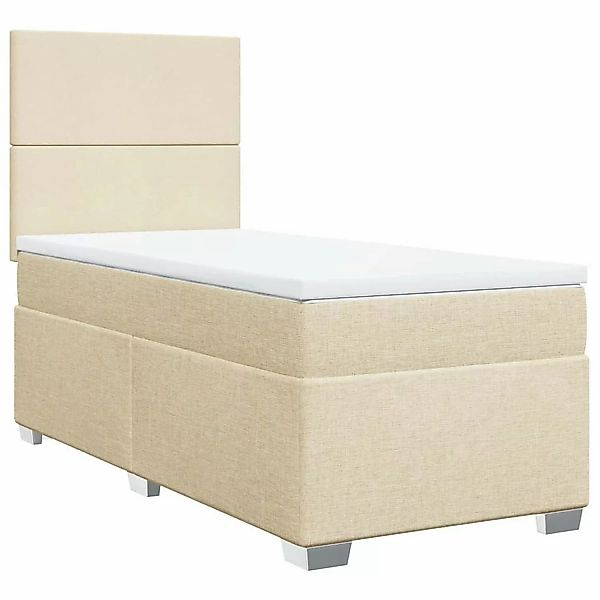 vidaXL Boxspringbett mit Matratze Creme 80x200 cm Stoff2097753 günstig online kaufen