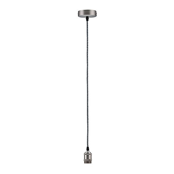 Paulmann "Pendelfassung Stoffkabel E27 max. 60W Grau/Nickel gebürstet" günstig online kaufen