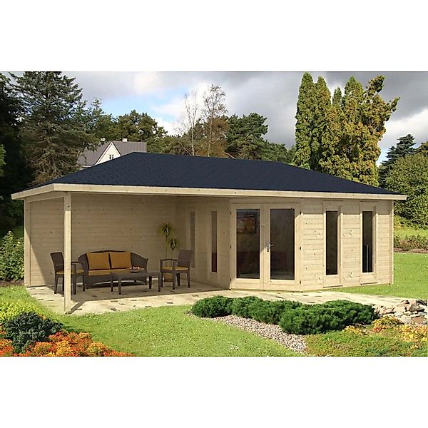 Alpholz Gartenhaus Nancy-40 Walmdach Unbehandelt 848 cm x 448 cm günstig online kaufen
