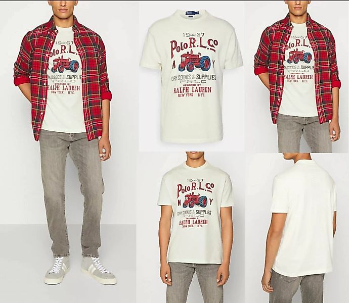 Ralph Lauren T-Shirt POLO RALPH LAUREN Retro Printed Jersey T-Shirt Shirt C günstig online kaufen
