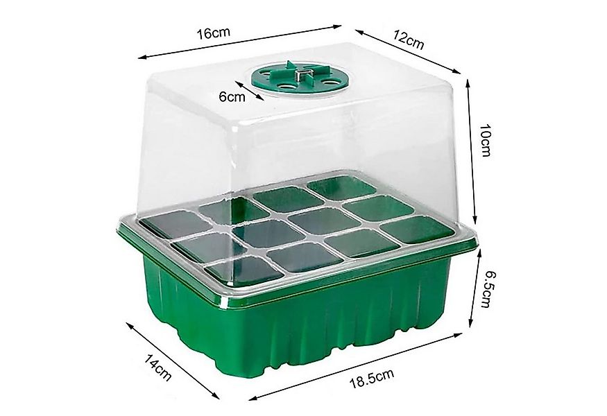 Jibenhome Gewächshaus Anzuchtschale Saatschale mit Licht, 4/5/6 Stück,  Gew günstig online kaufen