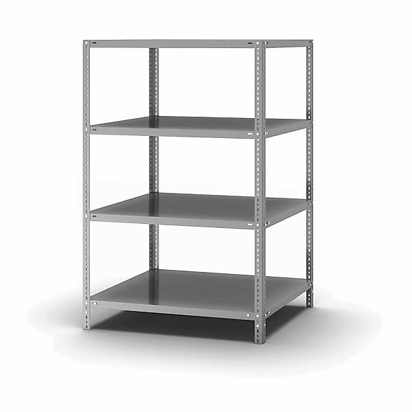 PROREGAL Edelstahlregal Schraubsystem HxBxT 150 x 100 x 80 cm 4 Ebenen Fach günstig online kaufen