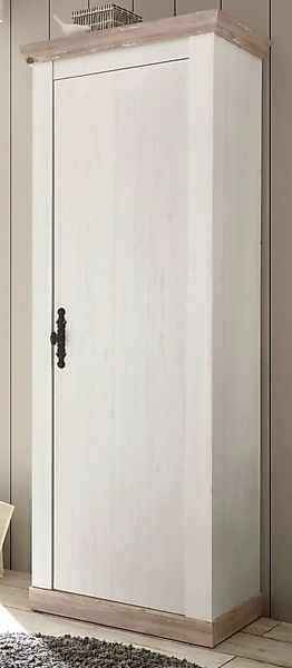 Furn.Design Garderobenschrank Rovola (Schuhschrank in Pinie weiß, 73 x 201 günstig online kaufen