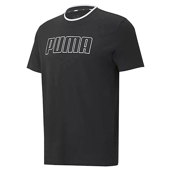 Puma Block Tipping Kurzarm T-shirt XL Cotton Black günstig online kaufen
