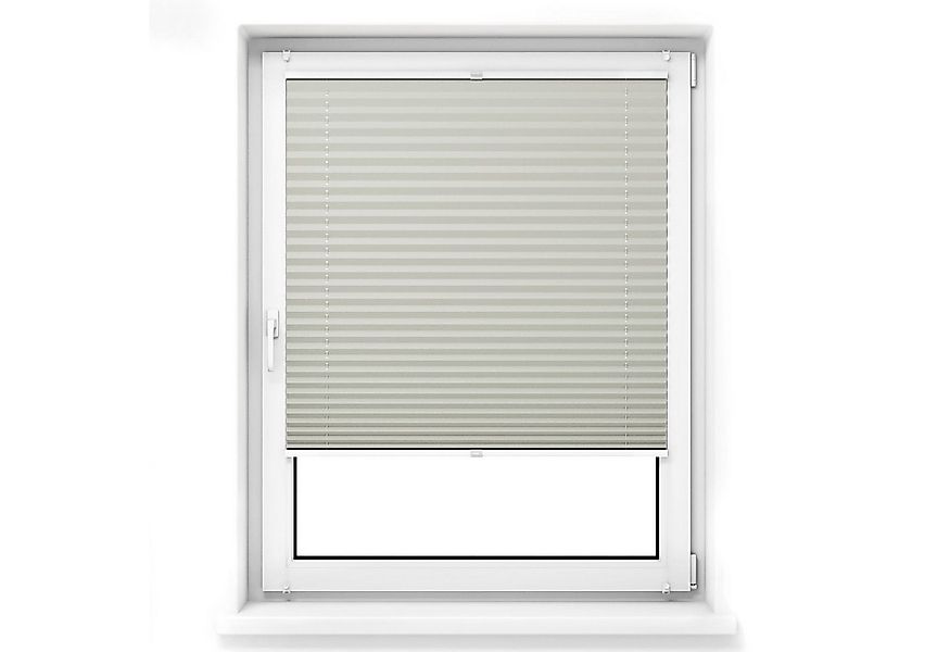 jalousiescout Plissee Pure Plissee Premium, 30 x 90 cm, grau, halbtranspare günstig online kaufen