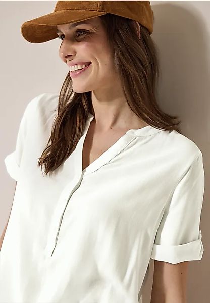 Kurzarmbluse in Unifarbe günstig online kaufen