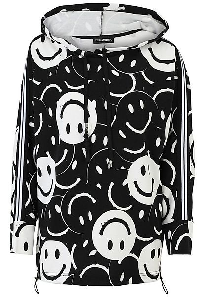 Doris Streich Sweatshirt mit Hoodie und Smiley-Print günstig online kaufen