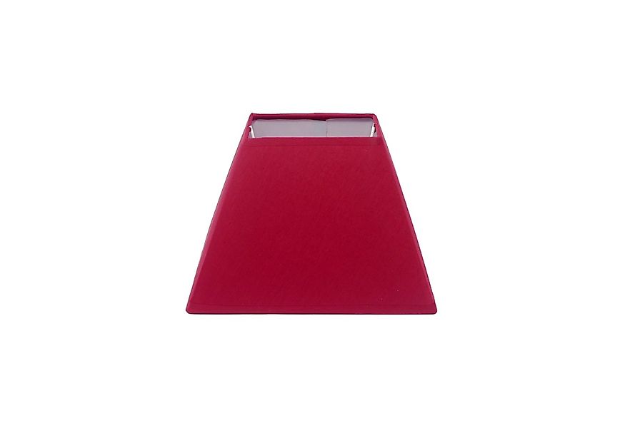 B&S Lampenschirm Lampenschirm Stoff für E14 / E27 Fassung Rot Trapez H 16 c günstig online kaufen