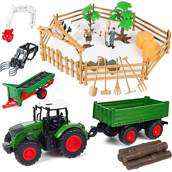 COIL Spielzeug-Traktor Tierfarm, Spielzeugset, Bauernhofset, Spielbauernhof günstig online kaufen