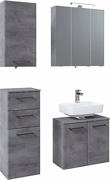 Saphir Badmöbel-Set »Quickset 945 4-teilig, Waschbeckenunterschrank und LED günstig online kaufen