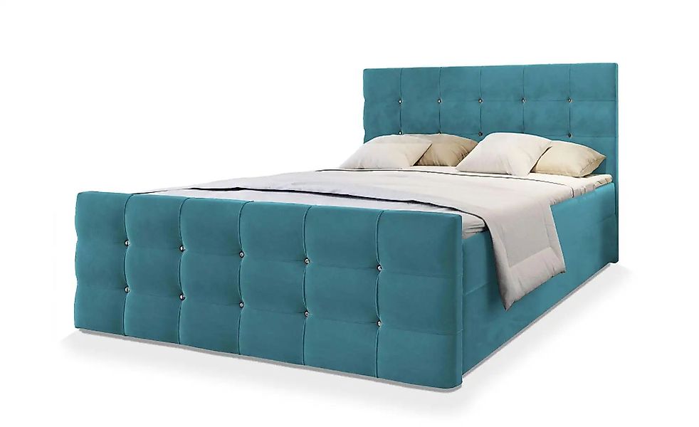 MASSENO Boxbett mit Bettkasten Slat ¦ blau ¦ Maße (cm): B: 160 H: 98 Betten günstig online kaufen