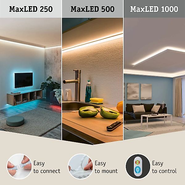 Paulmann LED-Streifen »MaxLED 500 LED Strip Warmweiß Basisset« günstig online kaufen