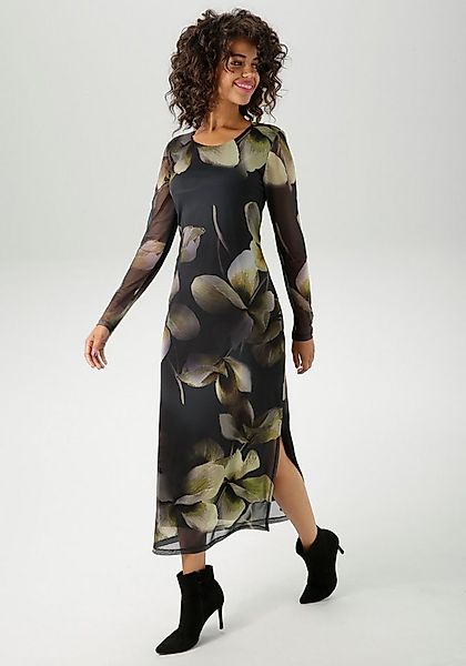 Aniston CASUAL Maxikleid mit großflächigen Batik-Blüten bedruckt günstig online kaufen