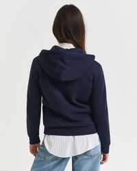 Gant Kapuzensweatjacke "REG TONAL SHIELD ZIP HOODIE" Markenstickerei, Kapuz günstig online kaufen