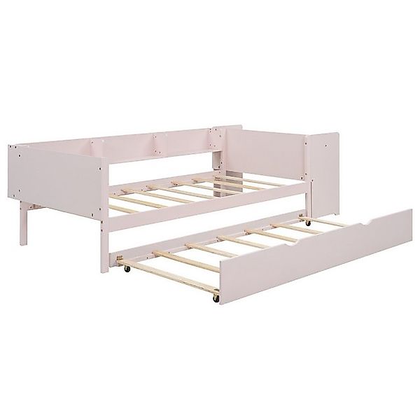 MODFU Kinderbett mit ausziehbarem Bett, mit Schreibtisch (drei Regale an de günstig online kaufen