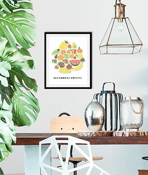 queence Bild »Estrupi«, Obst-Obst Bilder-Essen-Lebensmittel-Kunst-Schriftzu günstig online kaufen