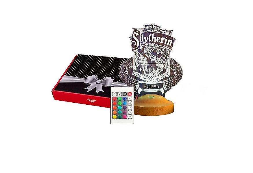 Geschenkelampe LED Nachttischlampe Slytherin Hogwarts Harry Potter 3D Nacht günstig online kaufen