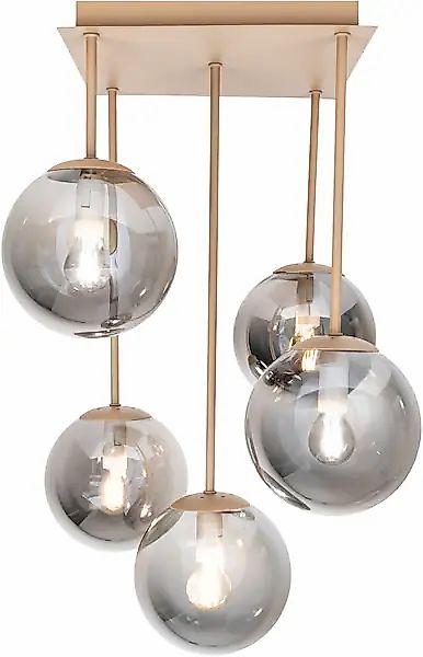 my home Pendelleuchte »Nymölla« E14 1 Stk. 5 Rauchglaskugeln mit je 1x E14 günstig online kaufen