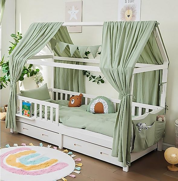 Alavya Home® Kinderbett CLOUD (Hausbett 90x200 cm mit Matratze und Schublad günstig online kaufen