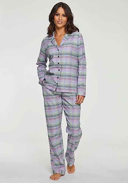 Vivance Dreams Pyjama 2-teilig, 2 tlg. aus kuschelig weichem Flanell günstig online kaufen