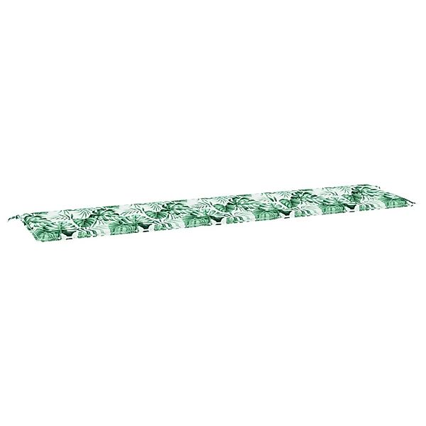 vidaXL Gartenbank-Kissen Floral Grün 200 x 50 x 4 cm Oxford Stoff 361198 günstig online kaufen