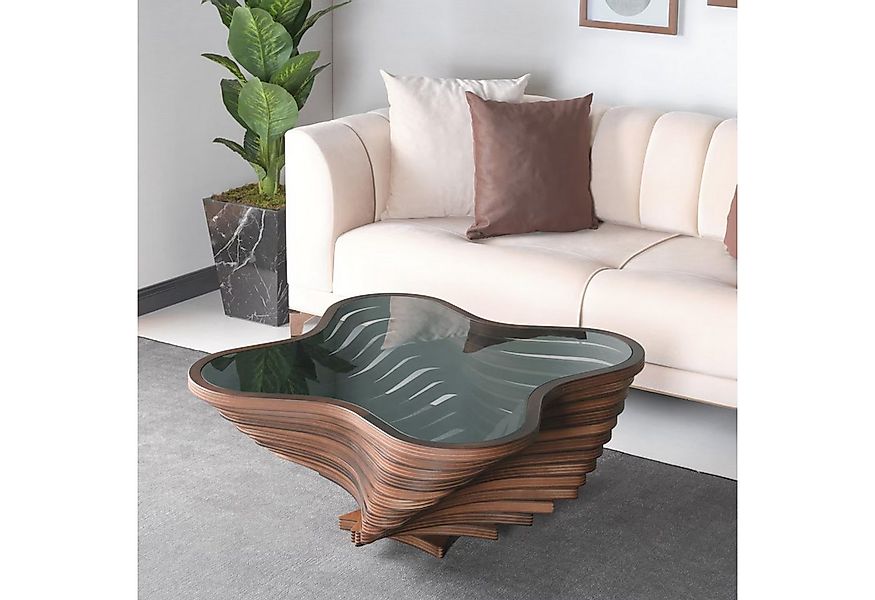 alesvelt Couchtisch Couchtisch rustikal handgefertigt Nussbaum, Beistelltis günstig online kaufen