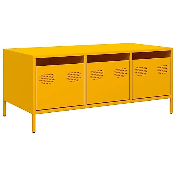 vidaXL Couchtisch Senfgelb 101,5x50x43,5 cm Kaltgewalzter Stahl 851271 günstig online kaufen