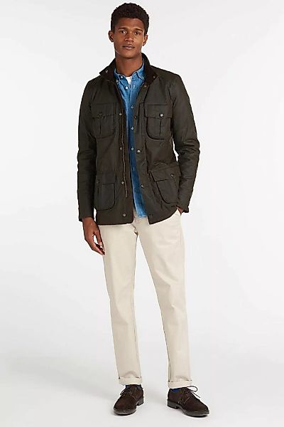 Barbour Corbridge Wachsjacke Olive - Größe L günstig online kaufen