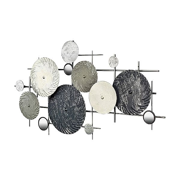 Kobolo Wandbild Metallbild Wanddekoration DISC silber-grau, günstig online kaufen
