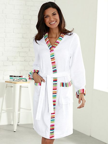 Sieh an! Damenbademantel Bademantel Langarm, Länge ca. 100 cm, Baumwolle, B günstig online kaufen