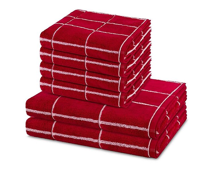 ROSS Handtuch Set Sensual Skin Karo, Walkfrottee (Spar-Set, 6-St), 4 X Hand günstig online kaufen