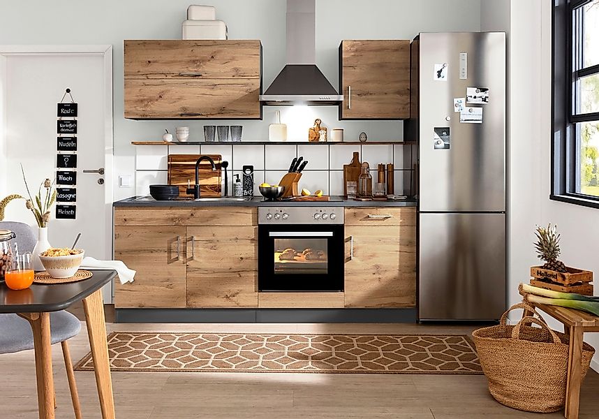 KOCHSTATION Küchenzeile »KS-Colmar« ohne E-Geräte, Breite 210 cm günstig online kaufen