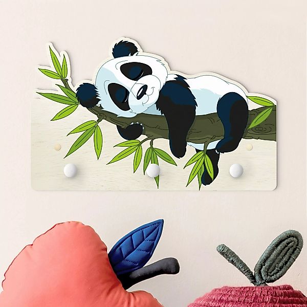 Kindergarderobe Holz Schlafender Panda günstig online kaufen