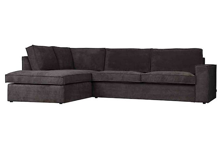 WOOOD Ecksofa Thomas Cord, rechts Dunkelgrau günstig online kaufen