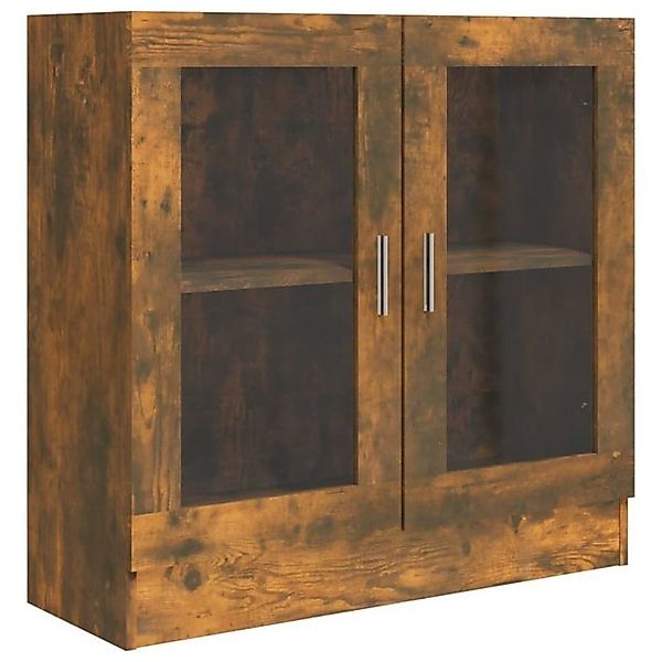 vidaXL Vitrine Vitrine Regal Vitrinenschrank Räuchereiche 82,5x30,5x80 cm S günstig online kaufen