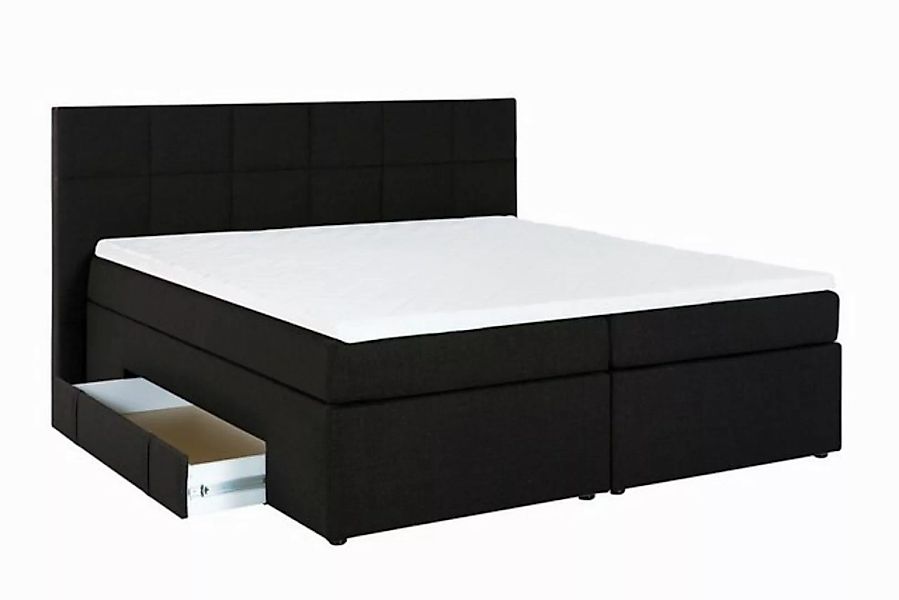 Möbelfreude Boxspringbett Boxspringbett Bea mit Bettkasten Schwarz 140x2... günstig online kaufen