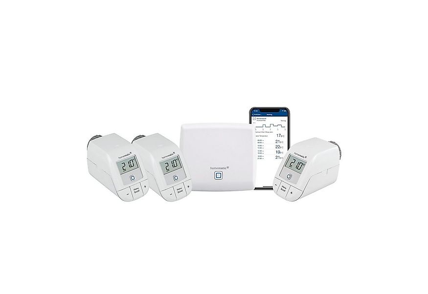 Homematic IP Heizkörperthermostat Bundle Starter Set Heizen mit 3x Heizkörp günstig online kaufen