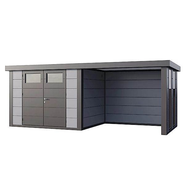 Gerätehaus Classico 3024 mit Lounge S Rechts m. Fenster 582 cm x 238 cm Hel günstig online kaufen