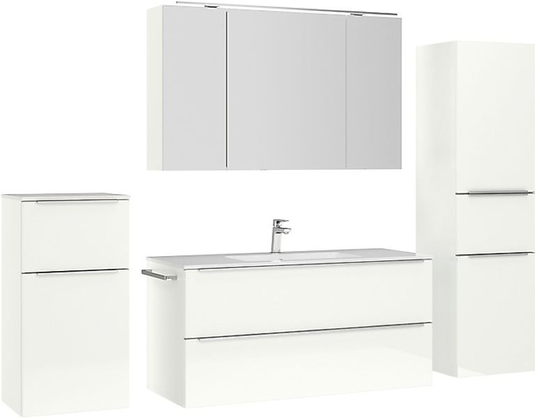 nobilia® Badmöbel-Set »Levere« vormontiert, mit Soft-Close, 4 Stk. tlg. ink günstig online kaufen