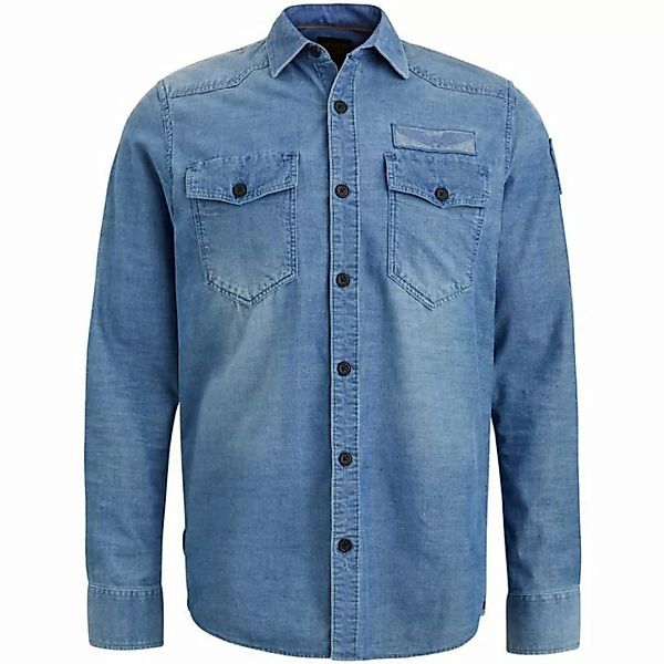 PME LEGEND Langarmhemd Long Sleeve Shirt Indigo Corduroy günstig online kaufen