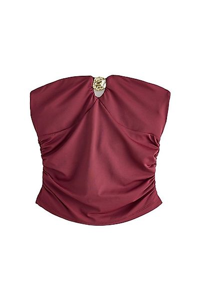 Next Kurzarmbluse Weiches Bandeau-Oberteil mit Hardware (1-tlg) günstig online kaufen