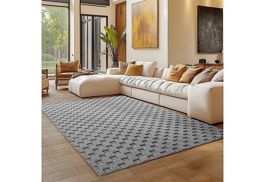 Carpettex Designteppich Einfarbig Boucle Loop, Rechteckig, Höhe: 7 mm, Tepp günstig online kaufen