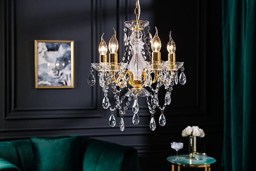 riess-ambiente Kronleuchter DIAMONDS S 40cm gold, ohne Leuchtmittel, Wohnzi günstig online kaufen