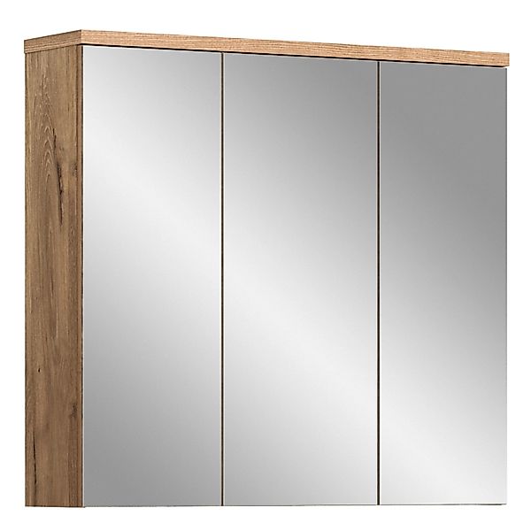Spiegelschrank m. Spiegelfront 80 cm x 75 cm x 20 cm E001 Eiche günstig online kaufen