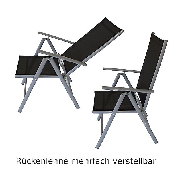 DEGAMO Gartensessel RAVENNA (2-St), Aluminium grau, günstig online kaufen