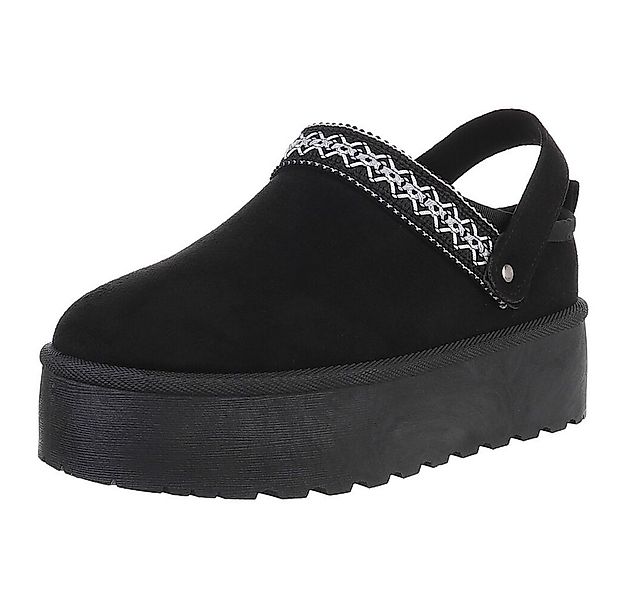 Ital-Design Bequeme Freizeitschuhe mit Riemen für Damen Snowboots (90169611 günstig online kaufen