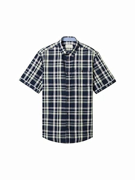 TOM TAILOR T-Shirt checked slubyarn shirt, navy base check günstig online kaufen